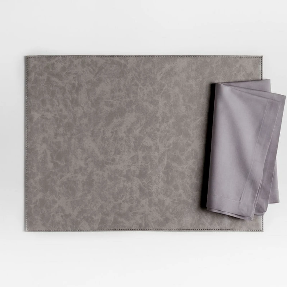 Maxwell Rectangular Grey Easy-Clean Placemat