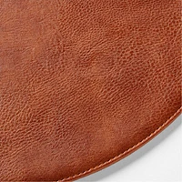 Maxwell Round Cognac Brown Easy-Clean Placemat