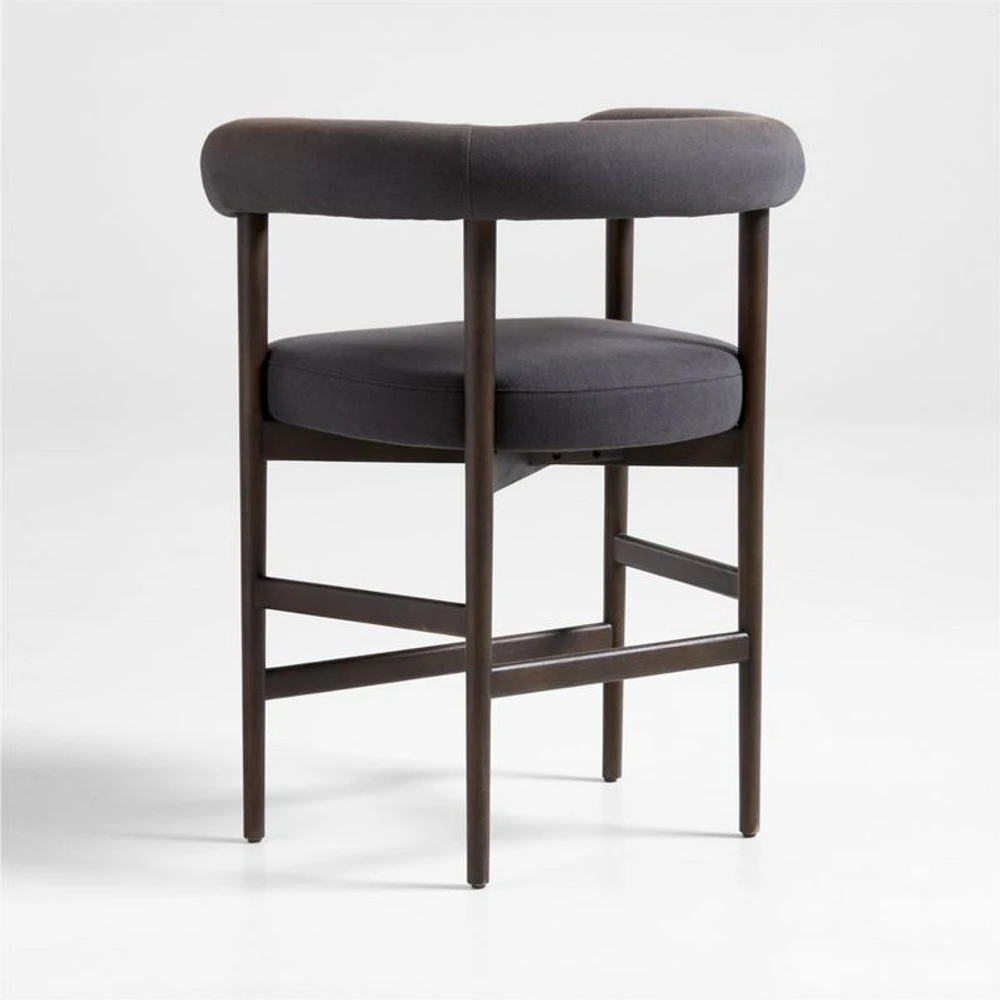 Mazz Charcoal Curved Counter Stool by Leanne Ford