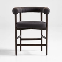 Mazz Charcoal Curved Counter Stool by Leanne Ford