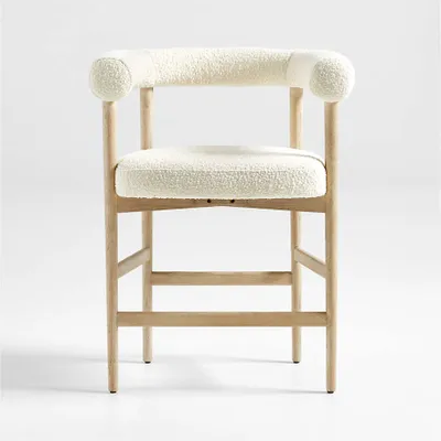 Mazz Bouclé Counter Stool by Leanne Ford