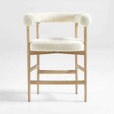 Mazz Bouclé Counter Stool by Leanne Ford