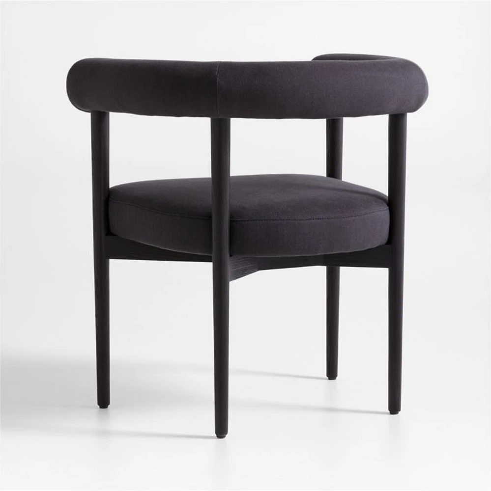 Mazz Charcoal Curved Dining Chair by Leanne Ford