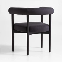 Mazz Charcoal Curved Dining Chair by Leanne Ford