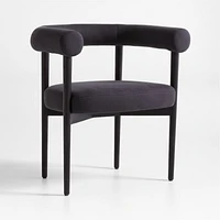 Mazz Charcoal Curved Dining Chair by Leanne Ford