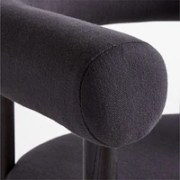 Mazz Charcoal Curved Dining Chair by Leanne Ford