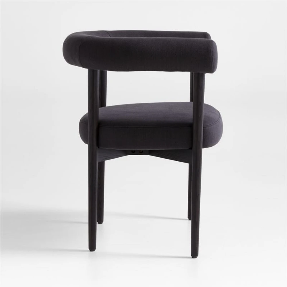 Mazz Charcoal Curved Dining Chair by Leanne Ford