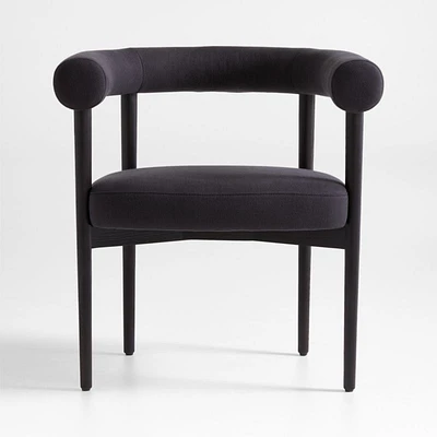 Mazz Charcoal Curved Dining Chair by Leanne Ford