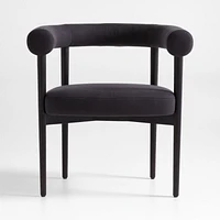 Mazz Charcoal Curved Dining Chair by Leanne Ford
