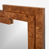 Memini Burl Wood Floor Mirror by Athena Calderone