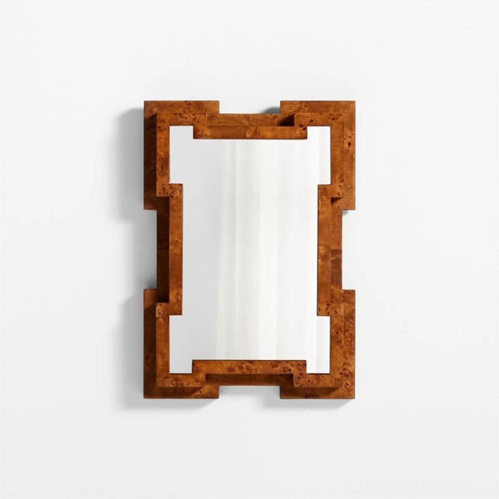 Memini Burl Wood Vanity Mirror by Athena Calderone