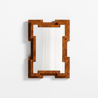 Memini Burl Wood Vanity Mirror by Athena Calderone