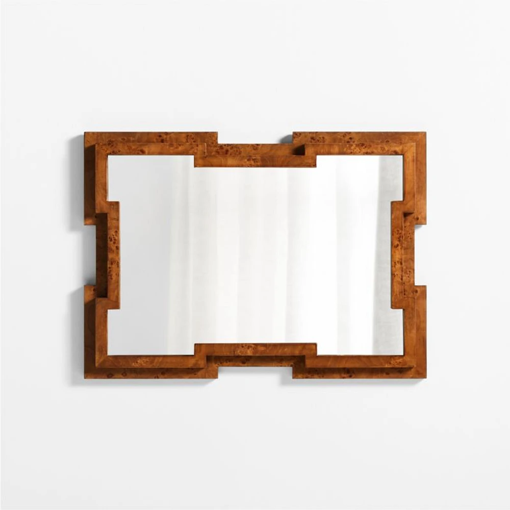 Memini Burl Wood Wall Mirror by Athena Calderone