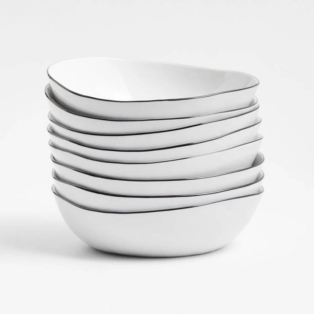 Mercer Black Rim Porcelain Low Bowl