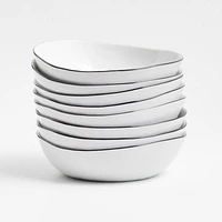Mercer Black Rim Porcelain Low Bowl