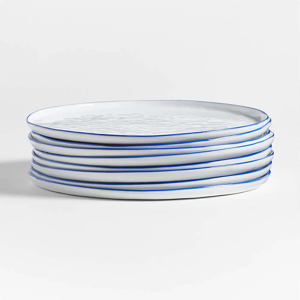 Mercer Rim Round Porcelain Dinner Plate