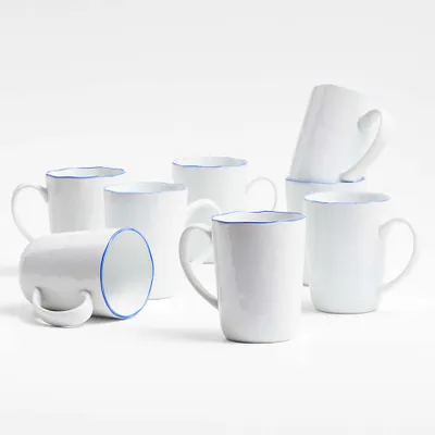 Mercer Rim Porcelain Mugs