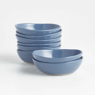 Mercer Denim Blue Porcelain Mini Bowls, Set of 8