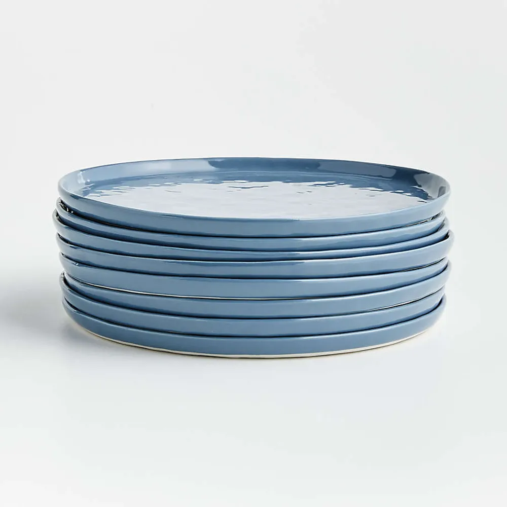 Mercer Denim Blue Round Porcelain Salad Plate