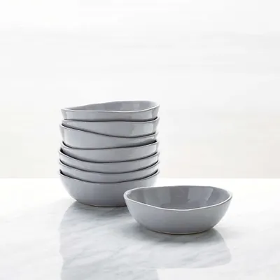 Mercer Grey Porcelain Mini Bowls, Set of 8