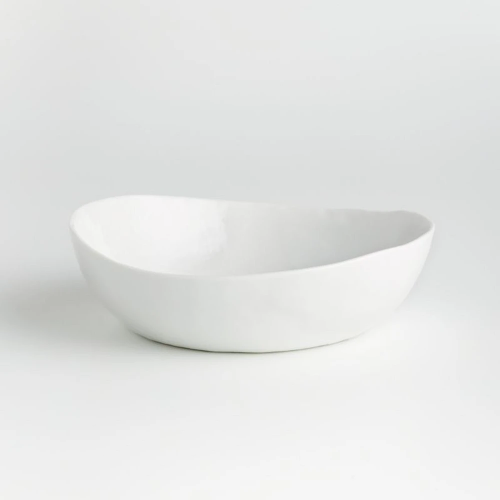 Mercer White Porcelain Low Bowls, Set of 8