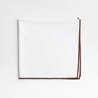 Merrow Stitch Cider Burgundy Organic Cotton Napkins, Set of 4