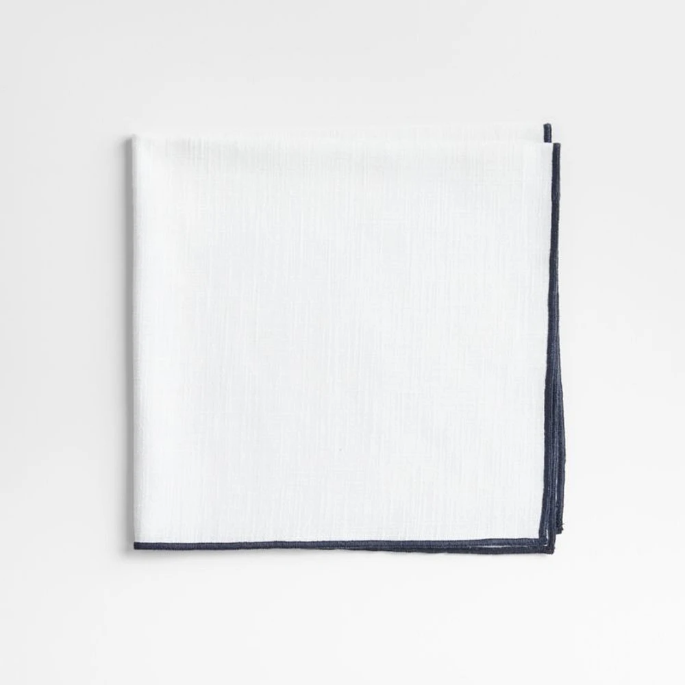 Mercer Merrow Stitch Indigo Napkins, Set of 4