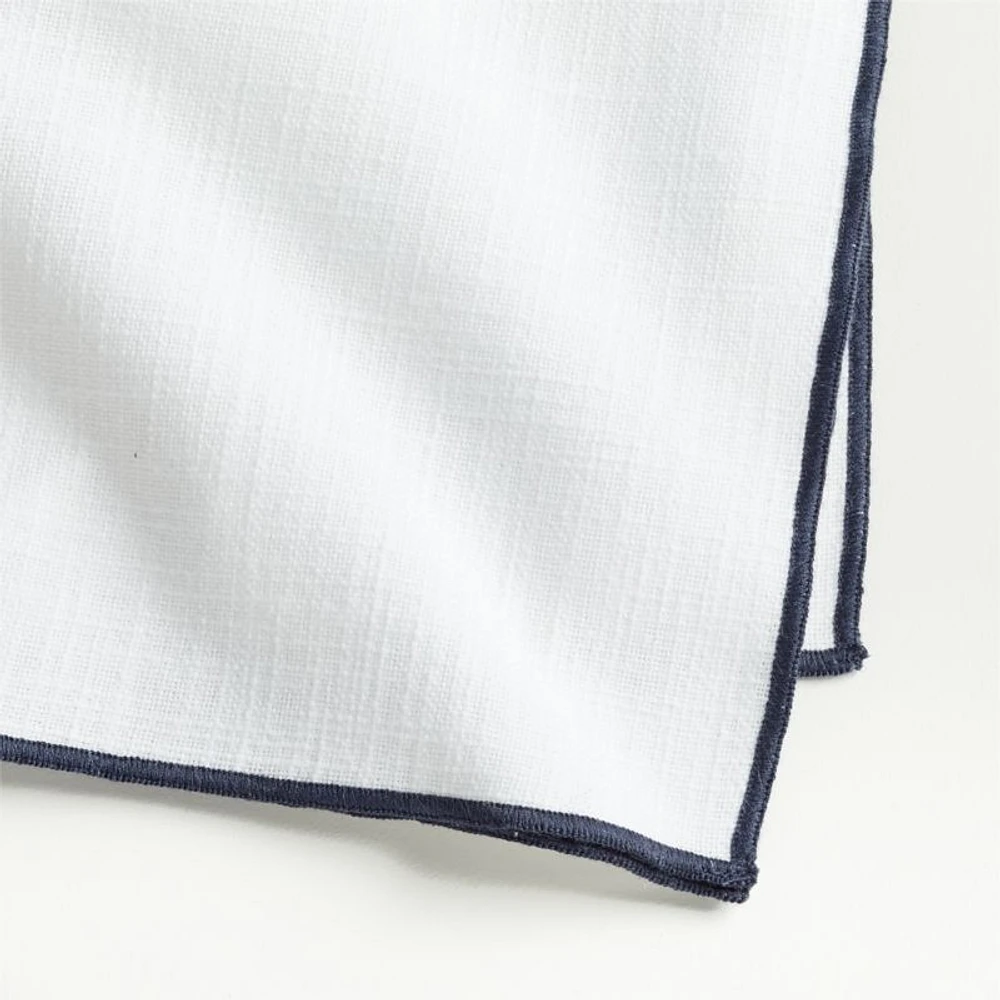 Mercer Merrow Stitch Indigo Napkins, Set of 4