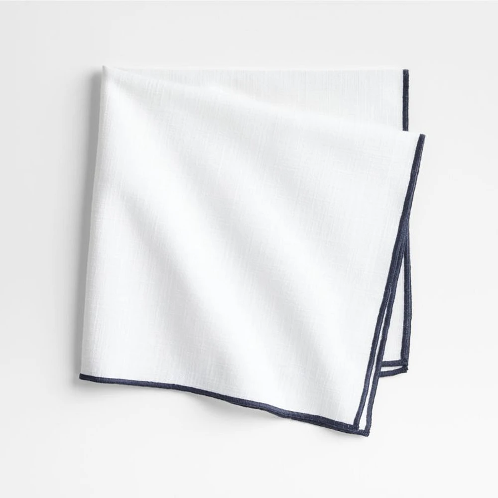Mercer Merrow Stitch Indigo Napkins, Set of 4