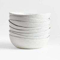 Mercer Matte White Porcelain Low Bowl