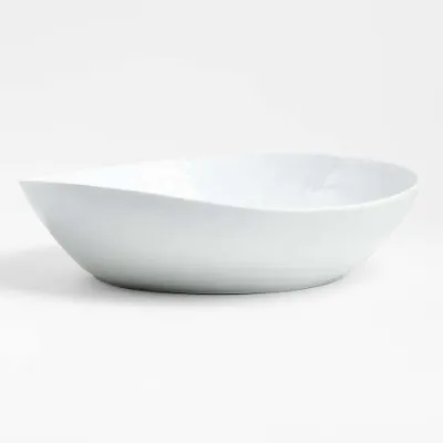 Mercer White Porcelain Low Serving Bowl