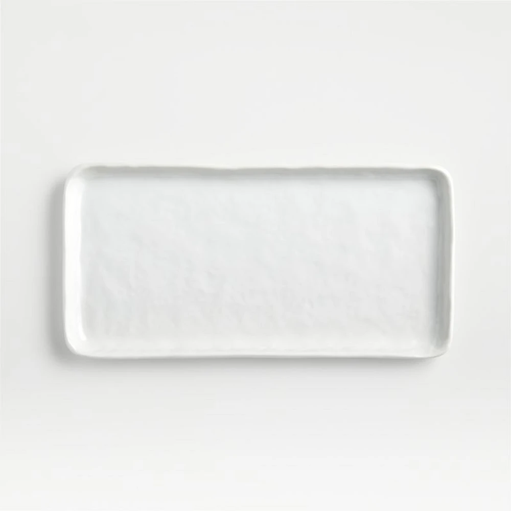 Mercer White Rectangular Porcelain Plate