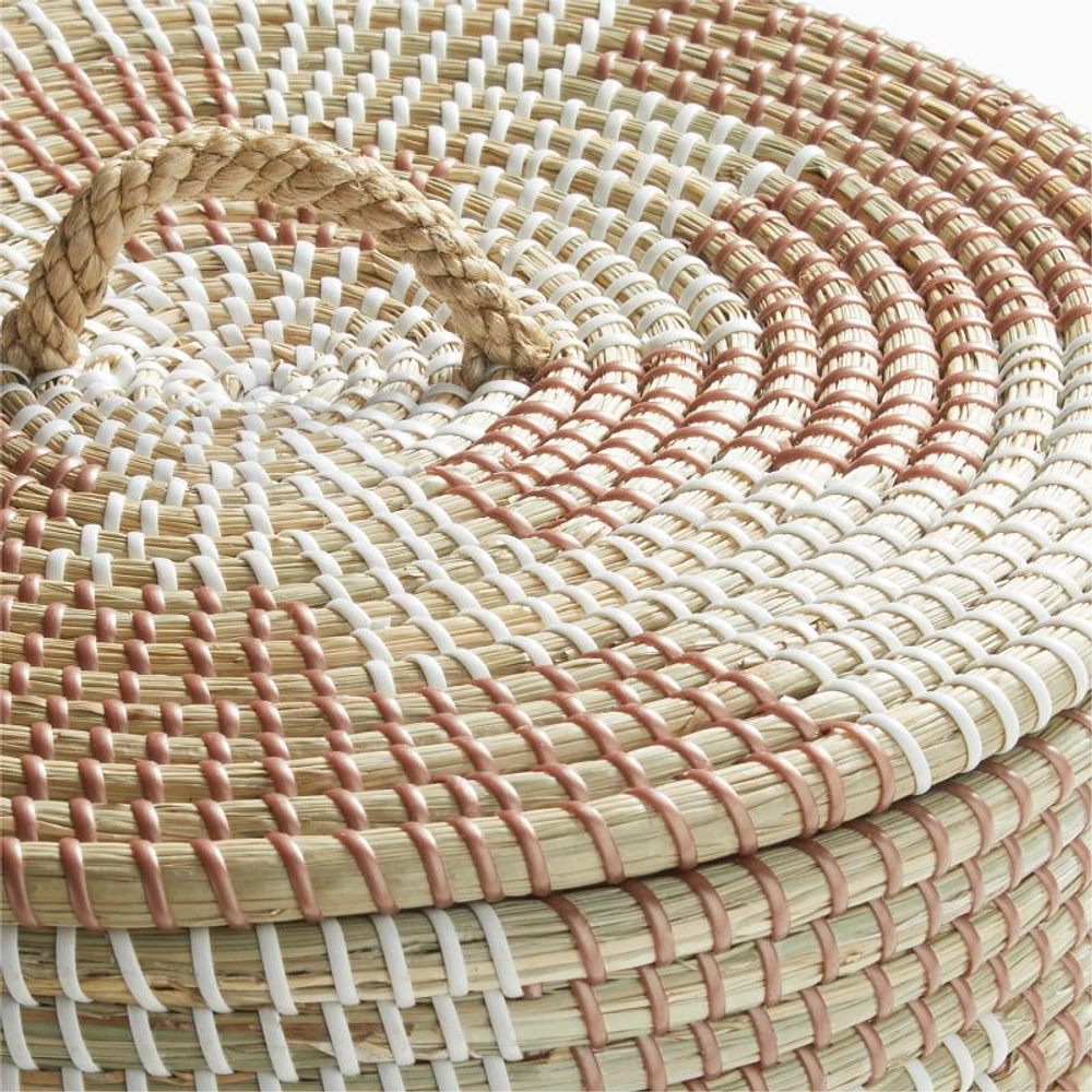 Merchant Rose Woven Hamper with Handles
