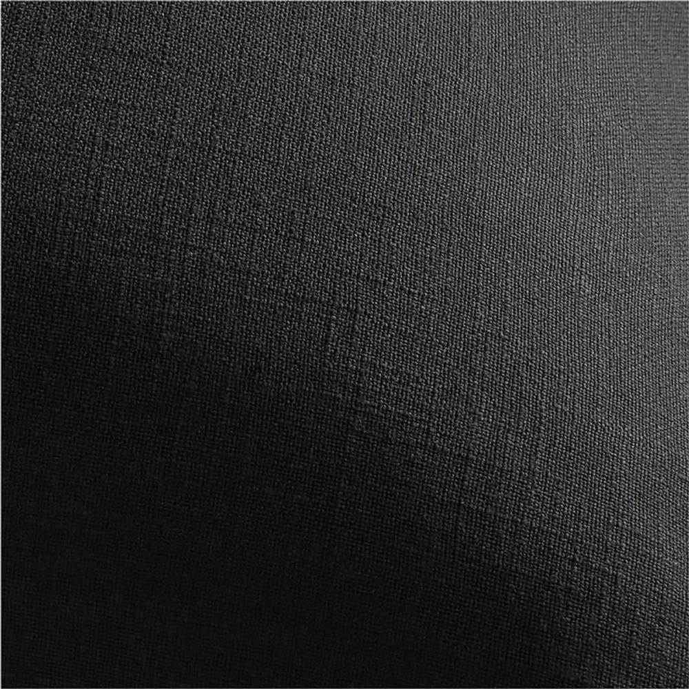 Black 23 Merrow Stitch Organic Cotton Pillow with Feather Insert