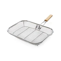 Mesh Grill Basket with Wood Handle