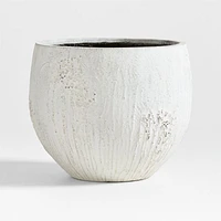 Messina White Textured Indoor/Outdoor Planter 21"x21"