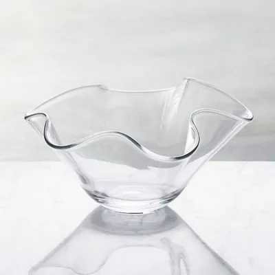 Mila Clear Glass Ruffle 11" Small Bowl