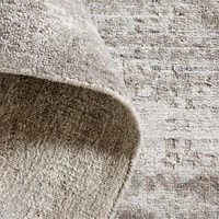 Milano Wool and Viscose Hand-Knotted Brown Rug Swatch 12"x18"