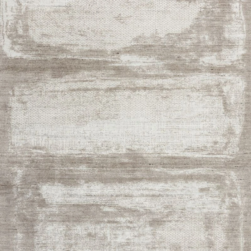 Milano Wool and Viscose Hand-Knotted Brown Rug Swatch 12"x18"
