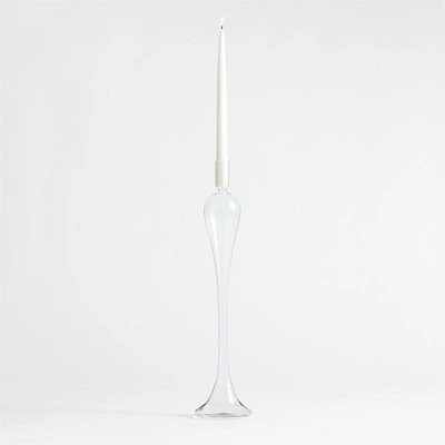 Milano Large Clear Glass Taper Candle Holder 20"