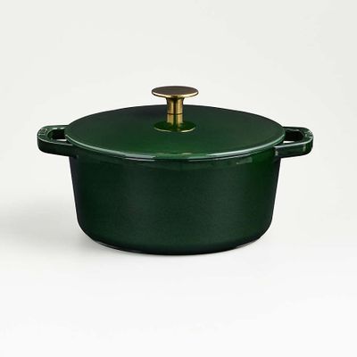 Milo by Kana Cast Iron Cookware Mini 3.5qt Dutch Oven Emerald