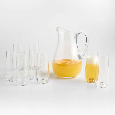 Mimosa Cocktail Set, Set of 8 Glasses with Pitcher