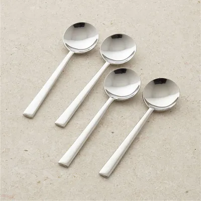 Set of 4 Mix Soup Spoons