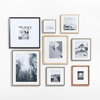 Mixed Material & Wood Gallery Wall Frame Set