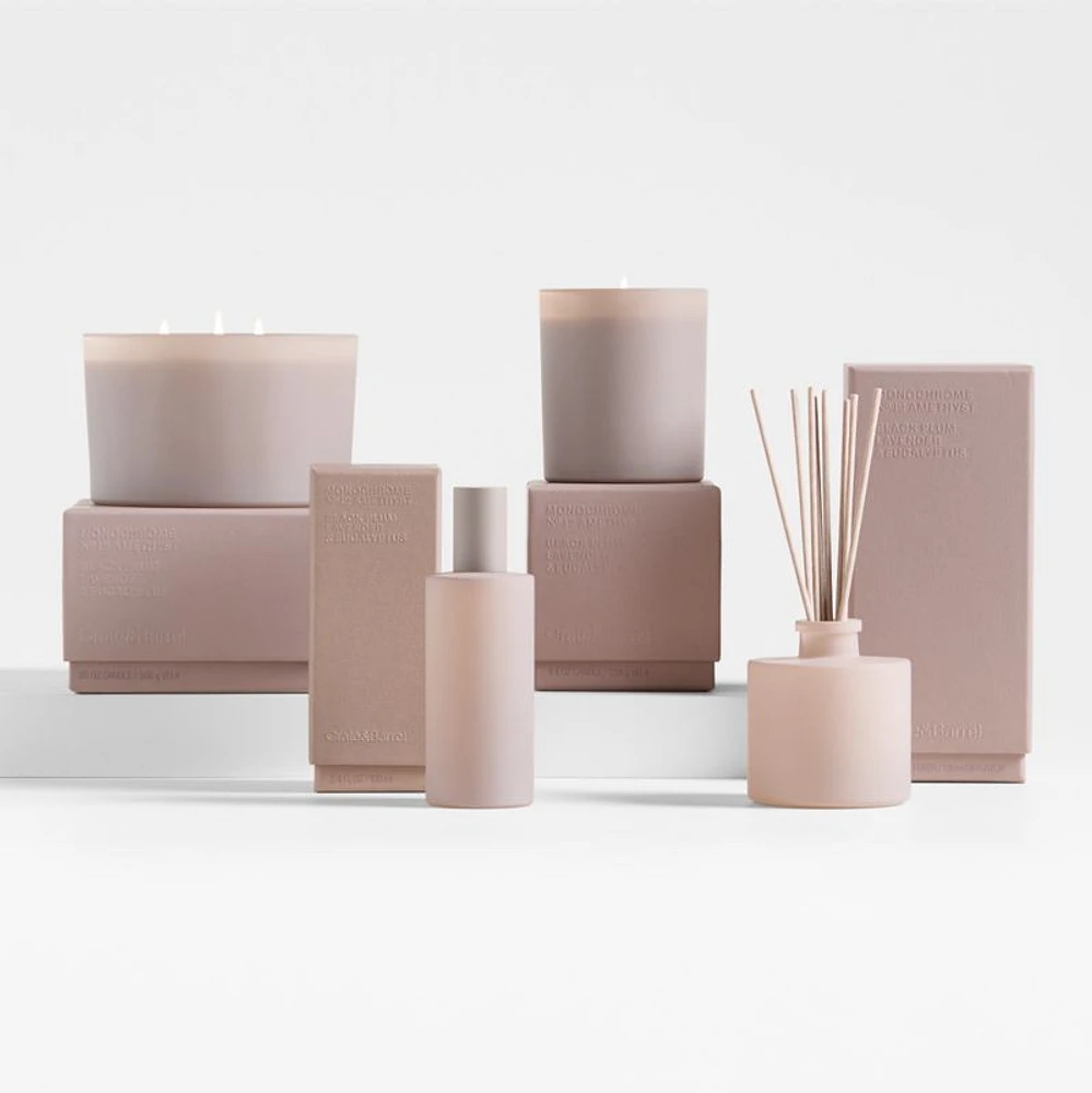 Monochrome No. 12 Amethyst Scented Reed Diffuser - Black Plum, Lavender and Eucalyptus