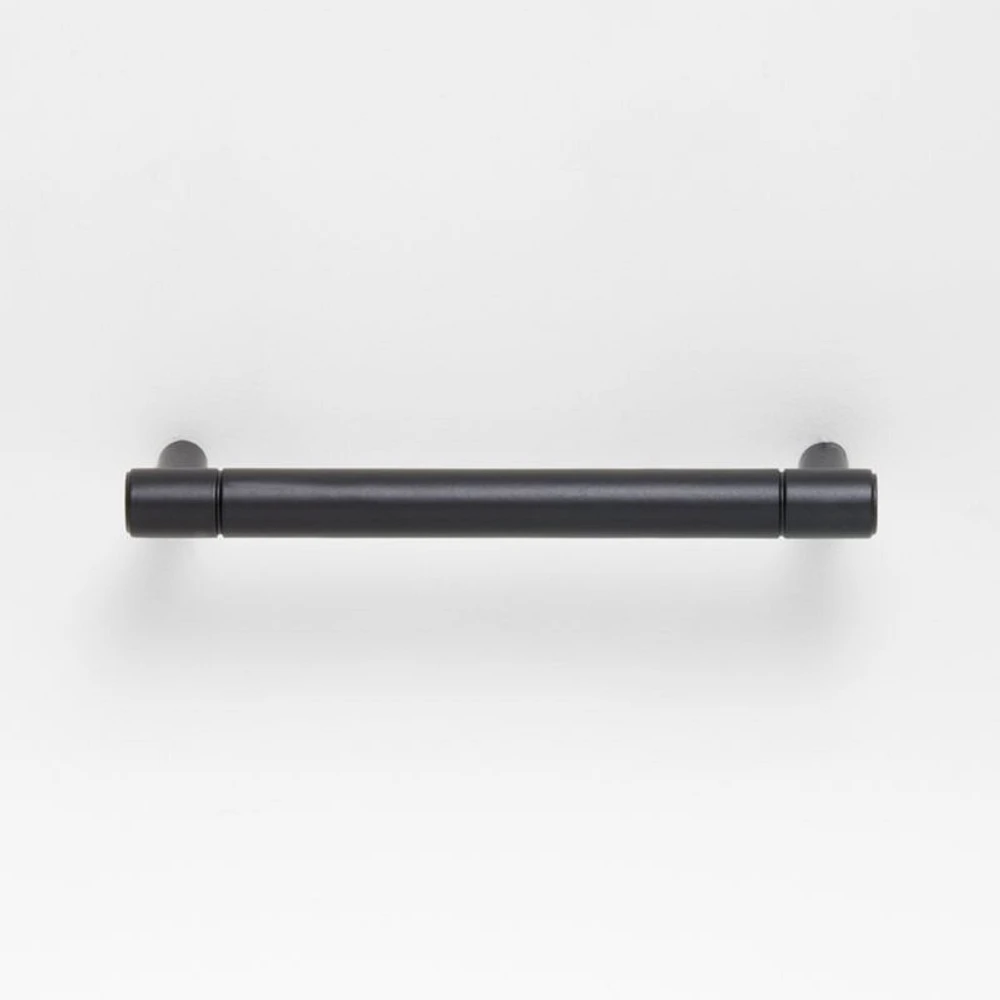 Modern 4" Flat-End Matte Black Cabinet Drawer Bar Pull