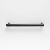 Modern 5" Flat-End Matte Black Cabinet Drawer Bar Pull