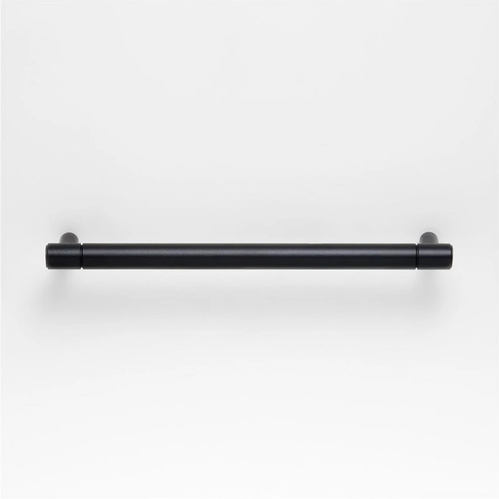 Modern 6" Flat-End Matte Black Cabinet Drawer Bar Pull