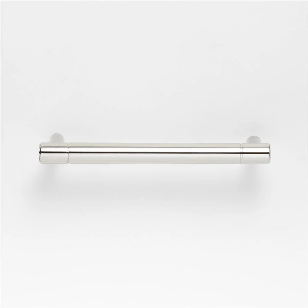 Modern 4" Flat-End Polished Chrome Cabinet Drawer Bar Pull
