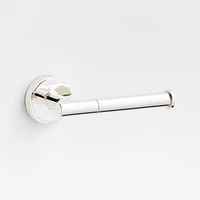 Modern Flat-End Polished Chrome Wall-Mounted Toilet Paper Holder